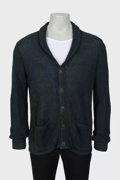 Men's linen cardigan