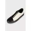 Leather sneakers black and white