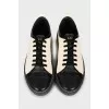 Leather sneakers black and white