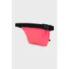 Textile belt bag with tag