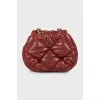 Red Bubble Quilted Lambskin Micro Flap Bag