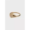 Gold ring with crystals