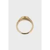 Gold ring with crystals