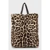Animal print tote bag