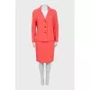 Pink suit with tag