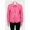 Pink leather jacket