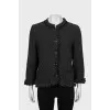 Woven jacket with 3/4 sleeves