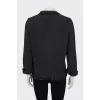 Woven jacket with 3/4 sleeves