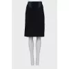 Straight skirt with side zip