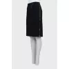 Straight skirt with side zip