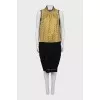 Shift dress with polka dot print