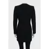 Wool coat with bias zipper