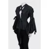 Black blouse with ties