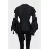 Black blouse with ties