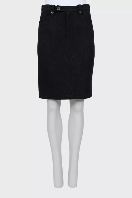 Wool pencil skirt