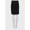 Wool pencil skirt