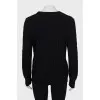 Wool jumper decorated with rhinestones