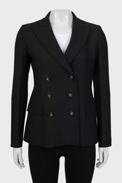 Black double-breasted jacket