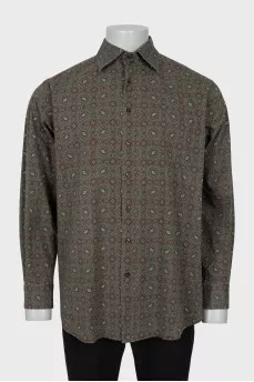 Men's straight-fit shirt with print