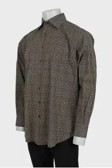 Men's straight-fit shirt with print