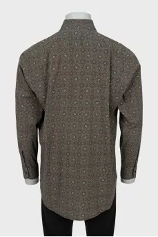 Men's straight-fit shirt with print