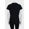 Black T-shirt decorated with sequins
