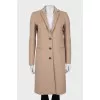 Beige wool coat
