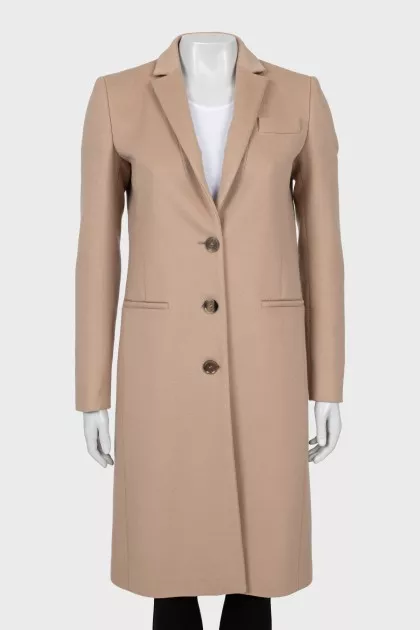 Beige wool coat