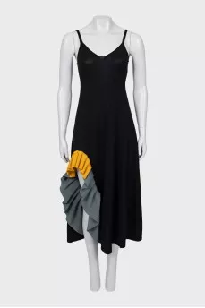 Knitted dress with straps