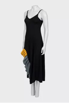 Knitted dress with straps
