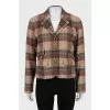 Wool jacket in check print