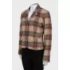 Wool jacket in check print