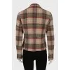 Wool jacket in check print