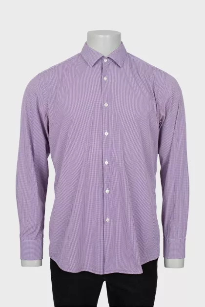 Men's slim fit plaid shirt