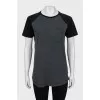 Two-tone T-shirt with brand logo