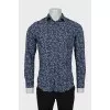 Men's blue printed shirt