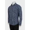 Men's blue printed shirt