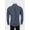 Men's blue printed shirt