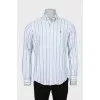 Men's striped straight shirt