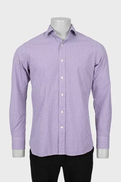 Men's straight check shirt