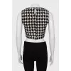 Vest in houndstooth print