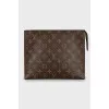 Clutch in branded print