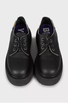 Leather shoes with chunky soles