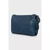 Woven leather crossbody bag