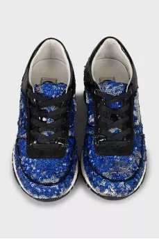 Sneakers embroidered with sequins