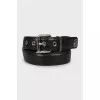 Black belt with silver buckle