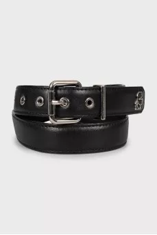 Black belt with silver buckle
