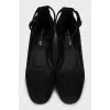 Suede mid heels