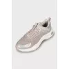 Textile sneakers with glitter