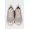 Textile sneakers with glitter
